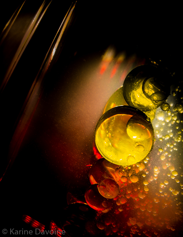 Bulles-jaune-rouge-photo-alcool-huile-densité-planetes2 De la chimie Photographie 