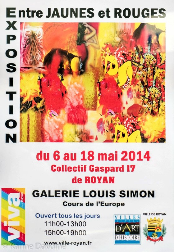 affiche-exposition-rouge-jaune-royan-gaspard-louis-simon-galerie Entre Jaunes et Rouges Peinture 