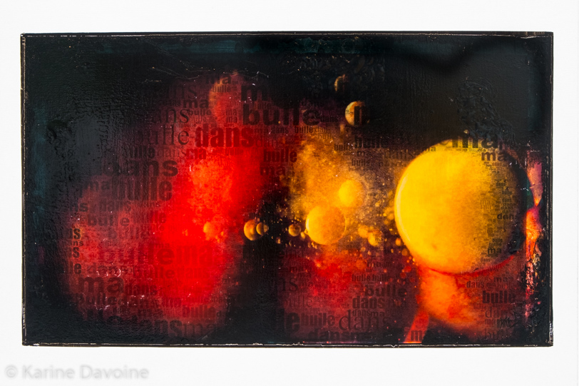 plexiglass-bulle-jaune-rouge-planete-1 Entre Jaunes et Rouges Peinture 
